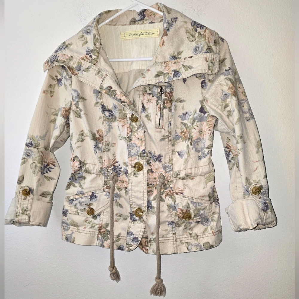 Daughters of the Liberation French Floral Canvas Jacket Size 00